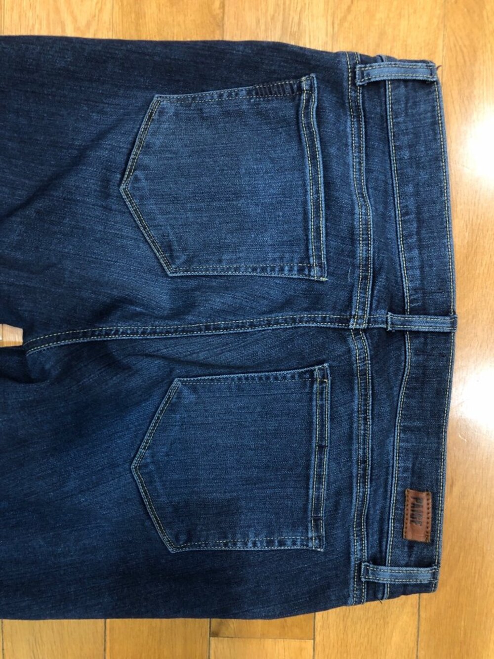 Paige Manhattan Maternity Flare Blue Jeans Mom To Be Fashion Size 30 - Picture 11 of 13